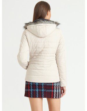 Women Quilted  Jacket Pearl 